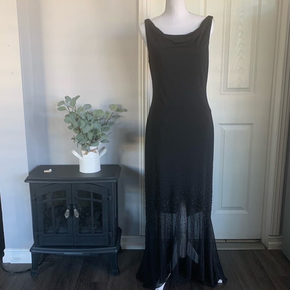 Be Smart Vintage Black Beaded Gown